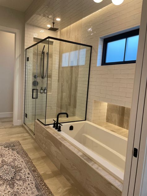 Open Showers, Bathroom Remodel Designs, Bathroom Remodel, Alcove Bathtub, Bathrooms Remodel, Zen, New Homes, House Design, Bath