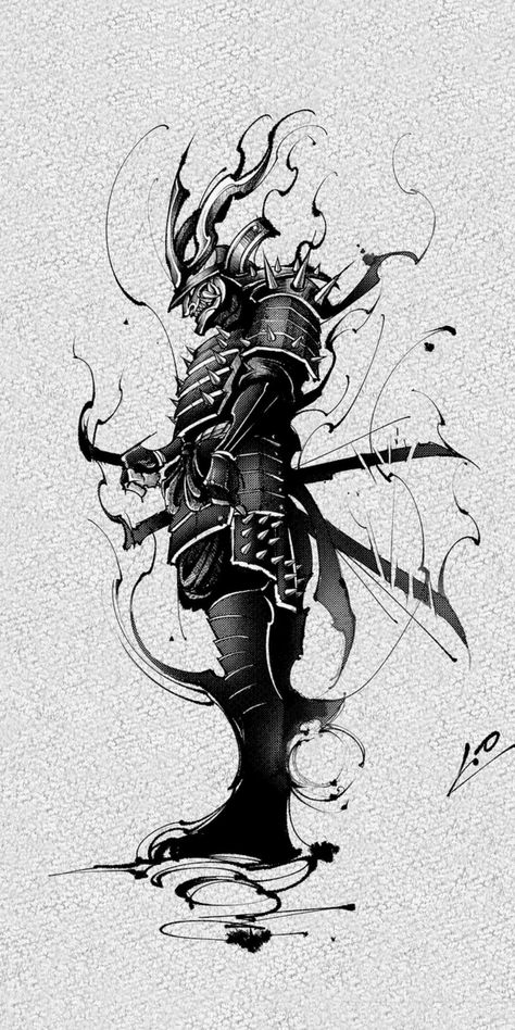 Tattoo Design Japanese, Demon Samurai, Japanese Warrior Tattoo, Guerriero Samurai, Samurai Warrior Tattoo, Backpiece Tattoo, Samurai Tattoo Design, Japan Tattoo Design, Warrior Tattoos