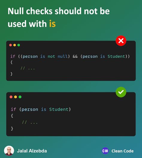 Jalal Alzebda on LinkedIn: #csharp #dotnet #programming #cleancode #aspnetcore #programmingtips Computer Languages, Javascript Code, Coding Lessons, Clean Code, Java Programming, Dot Net, New Beginning, Java, New Beginnings