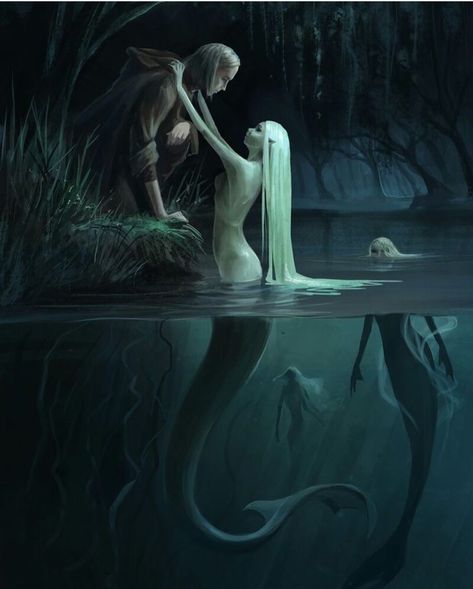 Swamp Mermaid Art, Siren Singing Art, Siren Dark Art, Siren Drawing Beautiful, Dark Fantasy Mermaid, Siren Fantasy Art Dark Mermaid, Siren Art Dark Beautiful, Siren Singing Aesthetic, Fantasy Siren Art