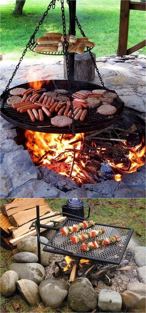 24 Best Fire Pit Ideas to DIY or Buy ( Lots of Pro Tips! ) - A Piece Of Rainbow In Ground Fire Pit, Fire Pit Party, Shade Landscaping, Fire Pit Decor, Pit Bbq, Small Fire Pit, Rustic Fire Pits, Fire Pit Landscaping, Fire Pit Bbq