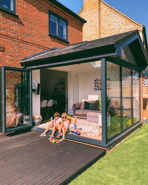 Back Garden Extension Ideas, Garden Extension Ideas, Small Garden Room Extensions, Conservatory Into Extension, Convert Conservatory To Extension, Garden Conservatory Ideas, Room Extension Ideas House, Conservatory Renovation Before And After, Adding An Extension To House