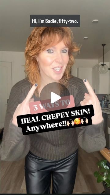 Your Age Better Guide 🔥😍 on Instagram: "Crepey skin? 😫here’s your FIX! 😍And comment 🔥AF🔥if you want to try my Age Fiercely Workouts FREE for 2 weeks! They’re under 20 minutes and they’ll tone you up fast - at any age! 💃🏼♥️💃🏼

#sagging #wrinkles #women #aging #agebetter #naturalskincare" Crepey Skin Remedies Diy, Crepe Skin, Crepey Skin, Skin Remedies, Beauty Makeup Tips, Aging Well, Skin Rejuvenation, Weight Lifting, Face And Body