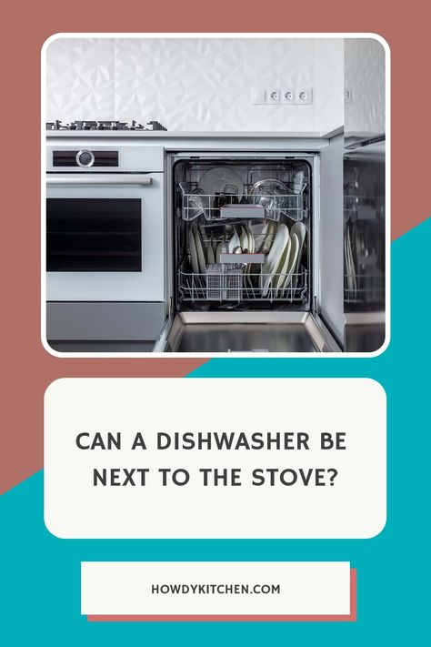 Installing a dishwasher close to an oven is generally safe. However, you should allow for at least 2 inches of clearance between them to prevent your stove from damaging the dishwasher with its ambient heat. Oven Next To Dishwasher, Dishwasher Next To Stove, Stove Next To Dishwasher, Dishwasher Next To Oven, Small Kitchen With Dishwasher, Countertop Dishwasher, The Dishwasher, Oven Canning, First Kitchen