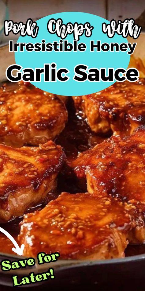 Pork Chops with Irresistible Honey Garlic Sauce Honey Sauce For Pork Chops, Honey Garlic Pork Chops Skillet, Honey Soy Pork Chops, Oven Baked Honey Garlic Pork Chops, Center Cut Pork Chop Recipes, Crunchy Honey Garlic Pork Chops, Center Cut Pork Chops, Honey Garlic Pork Chops, Pork Sauce