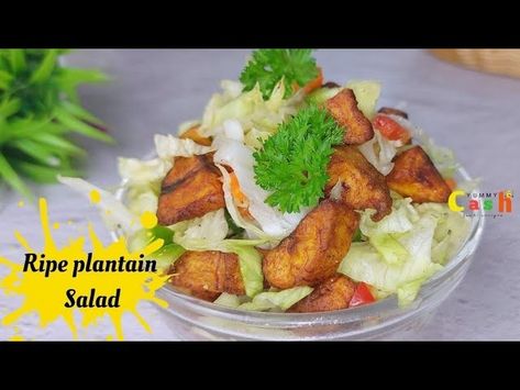 A simple ripe plantain Salad recipe with no dressing Plantain Salad, Make A Salad, Plantain Recipes, Ripe Plantain, Salad Recipe, Salad Recipes, Salad