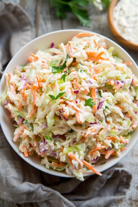 KFC Coleslaw Copycat Recipe Coleslaw Kfc Copycat, Cole Slaw Recipe Kfc, Coleslaw Vinegar, Freezer Slaw, Coleslaw Kfc, Copycat Coleslaw, Healthy Slaw, Copycat Kfc Coleslaw, Classic Coleslaw