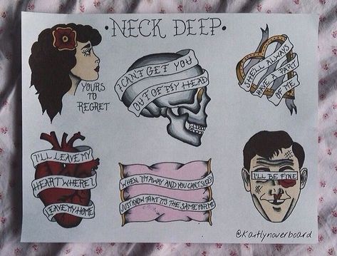 Neck Deep Deep Tattoo, Men Drawing, Punk Tattoo, Lion Tattoo Design, Vine Tattoos, Back Of Shoulder Tattoo, Flower Sleeve, Drawing Tattoo, Neck Deep