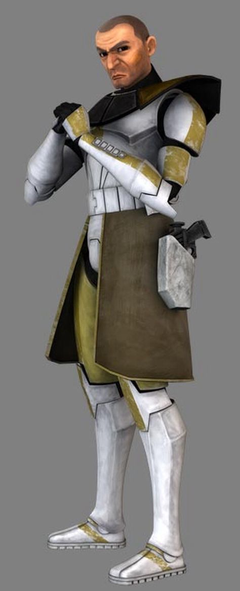 CC-5052 ("Bly") is a clone marshal commander who served in the Grand Army of the Republic during the Clone Wars and the Galactic Empire that followed. A clone of Jango Fett, CC-5052 was bred on Kamino, where he was trained as an Advanced Recon Commando by Alpha-17. Alpha-17 also gave CC-5052 the name Bly, which the clone commander himself adopted. Assigned to the 327th Star Corps, Bly worked with Jedi General Aayla Secura throughout the Clone Wars. Serving in campaigns on planets such as Que... Clone Commanders, Commander Bly, Clone Trooper Armor, Star Wars Timeline, Aayla Secura, Clone Wars Art, Star Wars Canon, Sith Empire, Star Wars Trooper