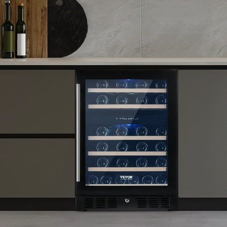 Product Description 130.6L Built-in Wine Cooler Adopt constant temperature, circulating air-cooling technology, low noise, child lock and temperature memory personalized design, making you more comfortable. Carefully care for each bottle of precious wine while also storing beverages, fruits and other food that need to be refrigerated. 360 Air Cooling System The temperature can be adjusted from 37 to 50  and can be set by touching the electronic screen. Constant temperature is maintained all year Built In Beverage Fridge, Built In Wine Cooler, Air Cooling System, Beverage Fridge, Stainless Steel Fridge, Double Glass Doors, Sliding Tracks, Wine Refrigerator, Wine Cellars