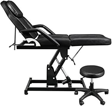 Walnut 72in Massage Table 3-Section Spa Beauty Salon Tattoo Massage Bed with Motorized Reclinable Height Power Lift & Stool Black Salon Tattoo, Hairdressing Chairs, Massage Bed, Massage Table, Home Tools, Chair Style, Home Maintenance, Black Beauty, Makeup Skin Care