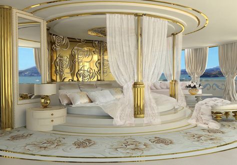 King Bed Luxury, Luxury King Size Bed, King Size Bed Luxury, Round King Size Bed, King Sized Bed Master Bedrooms, King Size Bed Master Bedrooms Luxury, Large Luxury Bedroom, Guest Bedroom Luxury, Luxury Guest Bedroom