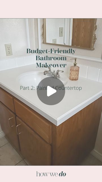 Angie Ivie | How We Do | DIY + Home on Instagram: "BUDGET-FRIENDLY BATHROOM MAKEOVER! Part 2. Have you ever tried painting a countertop before? I actually have, but it was my first time painting a SINK! This Tub and Tile paint from @dwilpaint is formulated with high-quality acrylic resin for exceptional durability, and you can use it on multiple surfaces. Love that I could use it on my countertop, tile backsplash, and sink! I needed four coats here for full-coverage, but it dries so quickly that it was only a one-day project. I also appreciate that this tub and tile kit is low odor and low in VOCs. Check out the link in my bio and use code HOWWEDO30 for a discount! Site wide Christmas sales are going till the 25th, don’t miss out if you’re interested!
.
What do you think? Would you try it? Painting A Countertop, Painting A Sink, Tub And Tile Paint, Countertop Tile, Tub And Tile, Tile Paint, Christmas Sales, Diy Tile, Downstairs Bathroom