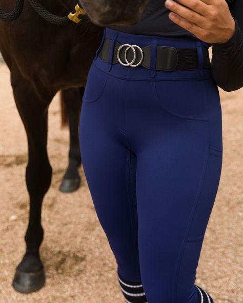 Redefining feeling blue💙✨ Winter Horse Riding Outfit, Winter Riding Outfits, Horse Riding Pants, Horse Riding Outfit, Cute Cowgirl Outfits, Riding Tights, Riding Breeches, Riding Pants, Compression Fabric