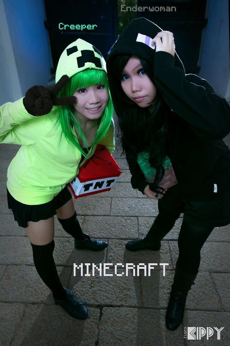 Minecraft cosplay Minecraft Ender Dragon Costume, Enderman Halloween Costume, Creeper Minecraft Costume, Wither Costume Minecraft, Minecraft Costumes Enderman, Minecraft Enderman Costume, Enderman Costume, Minecraft Cosplay, Creeper Costume