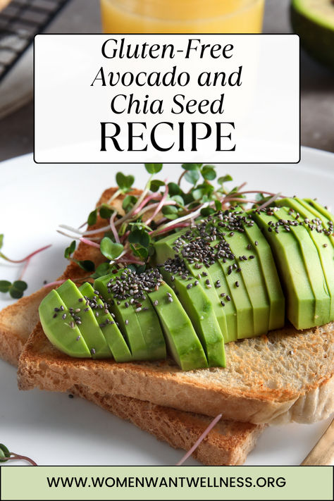 Savor the goodness of anti-inflammatory omega-3s with this gluten-free toast topped with mashed avocado, chia seeds, and a zesty lemon twist. An easy and healthy snack! Monounsaturated Fats, Chia Seed Recipes, Gluten Sensitivity, Healthy Gluten Free, Toast Recipes, Gluten Free Bread, Chia Seeds, Reduce Inflammation, Omega 3