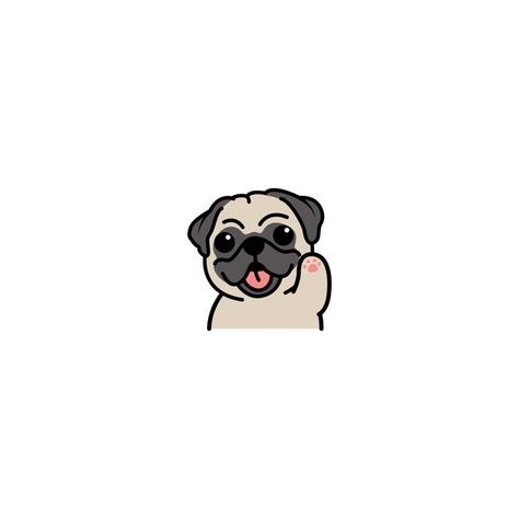 Pug Drawing Easy, Pug Doodle, Pug Drawing, Paw Cartoon, Small Dog Tattoos, Pen Doodle, Pug Cartoon, Pug Illustration, Peaky Blinders Wallpaper