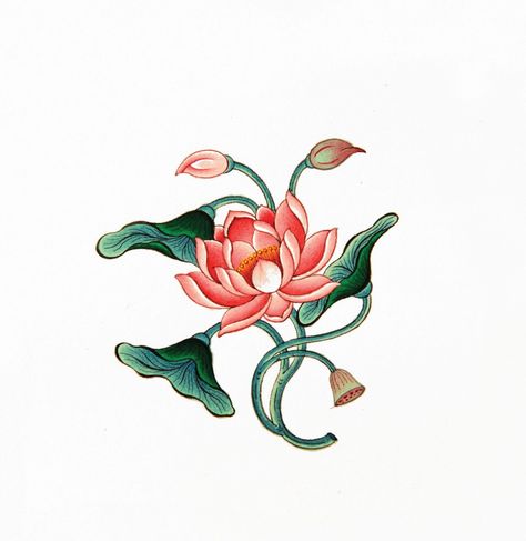 Tibetan Lotus Tattoo, Buddhist Tattoos, Tibetan Lotus, Tibetan Tattoo, Tibetan Symbols, Buddhist Art Drawing, Chinese Folk Art, Japan Painting, Lotus Art