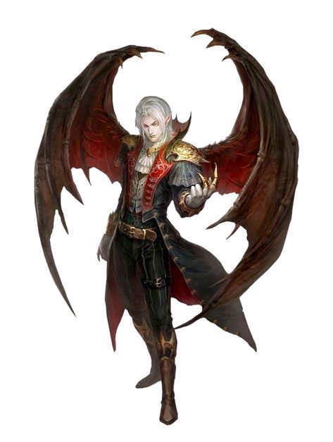 Male Vampire Demon Wings - Pathfinder 2E PFRPG DND D&D 3.5 5E 5th ed d20 fantasy Male Vampire, Concept Art World, Vampires And Werewolves, Vampire Art, Airbrush Art, Angels And Demons, 판타지 아트, A Character, Character Portraits