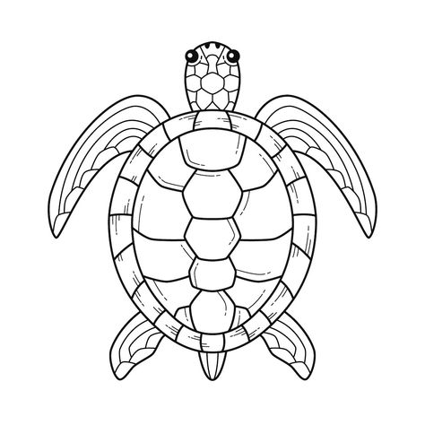 Turtle Coloring Pages Free Printable, Sea Turtle Coloring Pages, Turtle Outline, Turtle Coloring, Turtle Tattoo Designs, Animal Outline, Turtle Coloring Pages, Turtle Drawing, Quilting Stencils