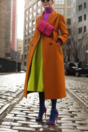 IT'S ELECTRIC // | Atlantic-Pacific Jacket Inspiration, Blair Eadie, Orange Coat, Atlantic Pacific, Color Blocking Outfits, Fashion Color, Shop The Look, Weekend Wear, Komplette Outfits