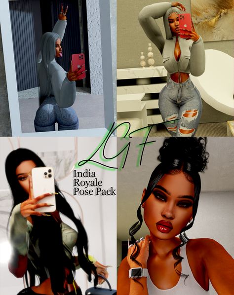 LGF India Royale Pose Pack | Patreon Urban Cc Finds, Black Simmer, India Royale, Sims 4 Couple Poses, Sims 4 Traits, Sims 4 Cas Mods, Play Sims 4, The Sims 4 Pc, Imvu Outfits Ideas Cute