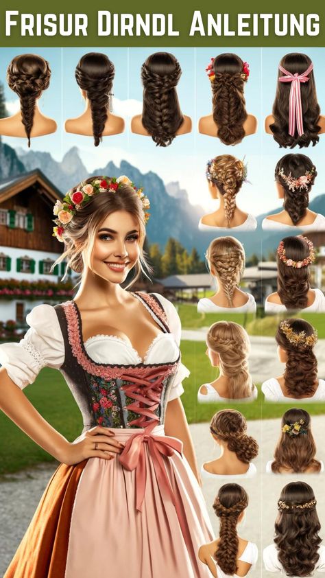 Die Wahl der richtigen Frisur für ein Dirndl ist entscheidend, um den perfekten Trachtenlook zu vervollständigen. Ob für das Oktoberfest, eine Hochzeit oder eine andere traditionelle Veranstaltung, die Frisur sollte zum Stil des Dirndls passen und gleichzeitig Ihre Persönlichkeit unterstreichen. In diesem Blogpost erfahren Sie alles, was Sie über die Frisur Dirndl wissen müssen, von Traditional German Hairstyles, Octoberfest Hair Styles, Octoberfest Hair, Dirndl Hair, German Hairstyle, Oktoberfest Hair, Oktoberfest Hairstyle, German Women, Beautiful Hairstyles