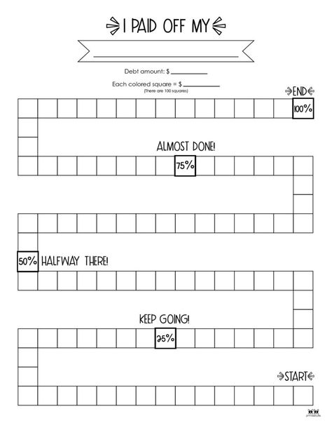 Dave Ramsey Worksheets Free Printable, Loan Payment Tracker Printable, Color In Debt Tracker, Saving Sheet Free Printable, Saving Template Free Printables, Saving Money Template Free Printables, Debt Printable Free, Debt Thermometer Printable Free, Financial Worksheets Free Printable