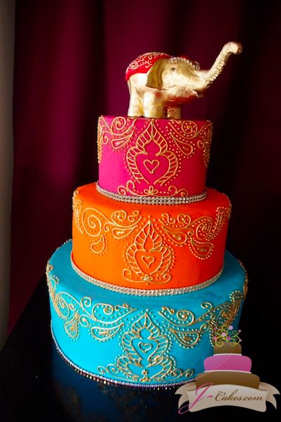 (1021) Gold Henna Scroll Wedding Cake Indian Wedding Cake Topper, Henna Design Cake, Arabian Nights Cake Ideas, Bollywood Cake Ideas, Arabian Nights Cake, Indian Cake Design, Wedding Cakes Indian, Destination Wedding Cake, Bollywood Cake