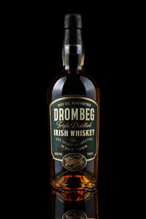 Drombeg Irish whiskey on Packaging of the World - Creative Package Design Gallery Spirits Photography, Good Whiskey Brands, Whiskey Bottle Labels, Irish Whiskey Brands, Bottles Packaging, Whiskey Packaging, Bottle Photography, Stone Circles, Whiskey Brands