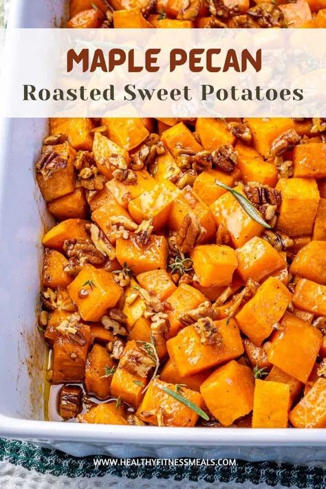 Top down view of cabbed potatoes. Sweet Potato Casserole With Pecans, Sweet Potato Casserole Healthy, Vegan Sweet Potato Casserole, Sweet Potato Thanksgiving, Sweet Potato Casserole Easy, Gluten Free Sweet Potato, Sweet Potato Recipes Casserole, Candied Sweet Potatoes, Vegan Thanksgiving Recipes