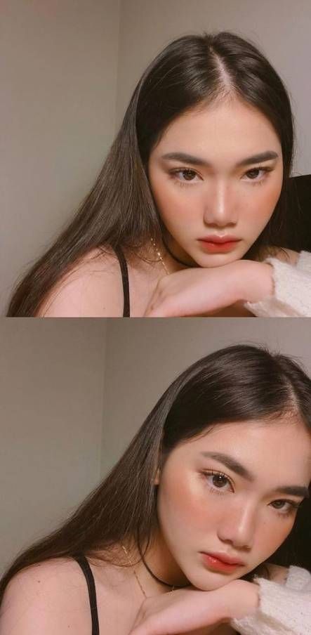 Soft Girl Aesthetic Makeup, Makeup Ala Korea, Makeup Korean Style, Alis Mata, Bare Minerals Makeup, Straight Brows, Korean Makeup Tips, Korean Makeup Look, Makeup Korean