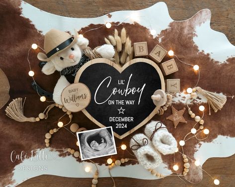 Western Pregnancy Announcement Digital | Cowboy Baby Announcement Digital | Social Media Facebook Instagram | Editable Template Country Lamb Cowboy Baby Announcement, Western Pregnancy Announcement, Pregnancy Announcement Aunt, Baby Announcement Digital, Digital Baby Announcement, Pregnancy Announcement Template, Grandparent Pregnancy Announcement, Cowboy Baby, Pregnancy Announcement Gifts