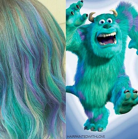 32 Disney-Inspired Rainbow Hair Ideas Fit For a Princess Hairstyles For Disney, Softball Hair Braids, Rainbow Hair Ideas, Disney Hairstyles, Fox Hair Dye, Wild Hair Color, Disney Hair, Waterfall Paintings, Braided Updo Wedding