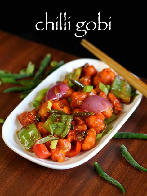 chilli gobi recipe | gobi chilli recipe | chilly gobi recipe Gobi Chilli, Chilli Bread, Chilli Gobi, Paper Chicken, Gobi Recipe, Achari Paneer, Gobi Recipes, Gobi Manchurian, Chilli Recipe