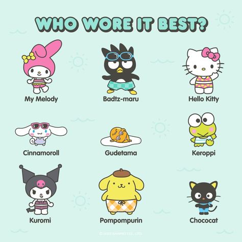 Sanrio Stuff, Kitty Cartoon, Badtz Maru, Hello Kitty Cartoon, Sanrio Wallpaper, Hello Kitty My Melody, One Piece Drawing, Hello Kitty Wallpaper, Sanrio Characters