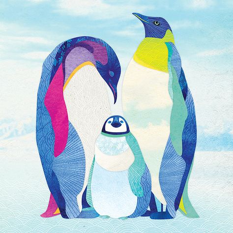 Peter, Wendy & Tink on Behance Paint Nature, Penguin Tattoo, Penguin Pictures, Penguin Drawing, The Penguins, Penguin Art, Penguin Love, Animal Illustrations, Watercolor Animals