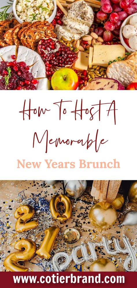 The new year is fast approaching and many of us still need to make plans for our New Years Brunch... Look no further! New Years Eve Brunch Ideas Parties Food, New Years Day Party Food, New Years Brunch Party, New Years Day Menu Ideas, Nye Brunch Ideas, New Year's Day Brunch, New Year’s Eve Brunch, New Year’s Eve Brunch Ideas, New Years Brunch Decorations