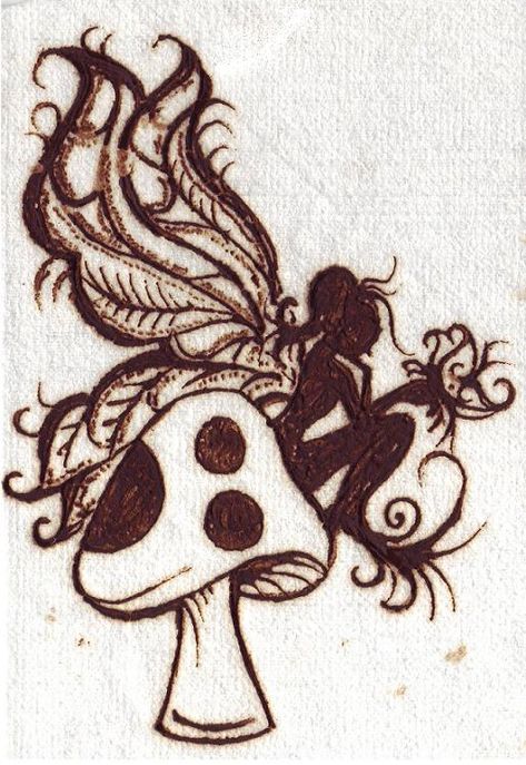 Trippy Fairy Drawing, Faerie Tattoos, Hippy Drawings, Trippy Mushroom Drawing, Mushroom Art Drawing, Mushroom Fairy Art, Trippy Doodles, Trippy Drawing Ideas, Hippie Drawing