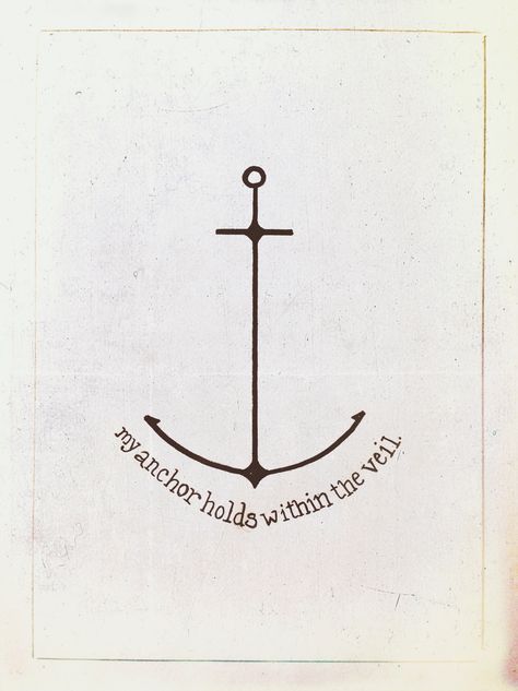 "My anchor holds within the veil" tattoo idea I came up with My Anchor Holds Within The Veil, The Anchor Holds Tattoo, September Tattoos, Anchor Tattoos For Women, Veil Tattoo, Simple Anchor Tattoo, Feminine Anchor Tattoo, The Anchor Holds, Anker Tattoo