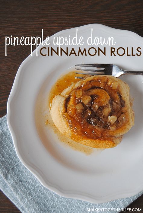 Flaky Cinnamon Rolls, Pineapple Breakfast, Pineapple Topping, Pillsbury Crescent Roll Recipes, Pillsbury Cinnamon Rolls, Cinnabon Cinnamon Rolls, Pineapple Bun, Cinnamon Roll Recipe Homemade, Breakfast Rolls