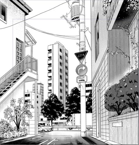 Inking “How to draw manga styled urban backgrounds from scratch #5” by Primula_ - CLIP STUDIO TIPS Manga Background, Cityscape Drawing, Anime City, Arte 8 Bits, City Drawing, City Background, Draw Anime, Perspective Art, Background Drawing