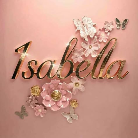 Happy Birthday Isabella, Isabella Name, Bedroom Door Signs, 3d Name, Beautiful Angels Pictures, Ancient Books, Angel Pictures, Happy B Day, Aesthetic Collage