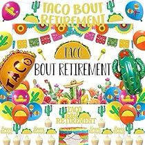 Fiesta Retirement Party, Retirement Banner, Cactus Balloon, Retirement Party Decorations, Fiesta Theme, Happy Retirement, Kids Gift Guide, Retirement Party, Retirement Parties