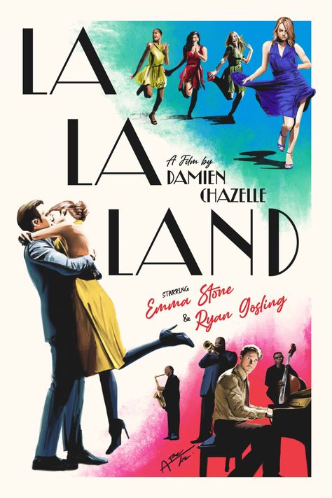 Lala Land Poster, Movie Posters Classic, Room Aesthetic Decor, Here's To The Fools Who Dream, Wall Art Cool, Damien Chazelle, Movie Collage, Classic Films Posters, Family Bedroom