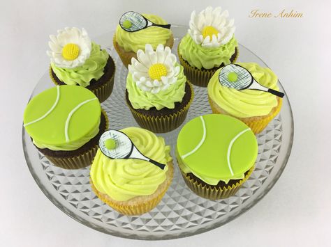 Tennis Cake Pops, Tennis Treats Ideas, Tennis Cupcakes Ideas, Tennis Theme Cupcakes, Table Tennis Theme Cake, Tennis Ball Cupcakes, Table Tennis Cake, Tennis Theme Cake, Tennis Cupcakes