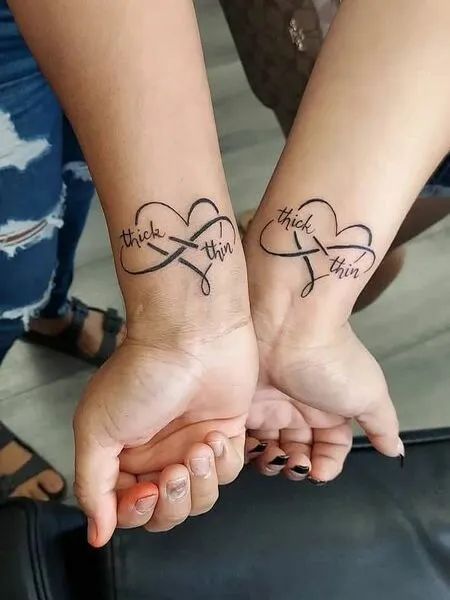 40 Meaningful Best Friend Tattoos In 2023 - Tattoo Pro Matching Infinity Tattoos Bff, Cute Matching Cousin Tattoos, Best Friend Tattoos Infinity Sign, Matching Puzzle Piece Tattoos Best Friends, Infinity Best Friend Tattoo, Matching Infinity Tattoos Couple, Friend Infinity Tattoos, Best Friend Infinity Tattoos, Matching Tattoos Infinity