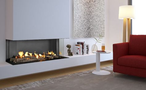 Fireplace Modern Design, Fireplace Gallery, Contemporary Fireplace Designs, Corner Gas Fireplace, Fireplace Modern, Modern Fireplaces, Linear Fireplace, Fireplace Tv Wall, Contemporary Fireplace