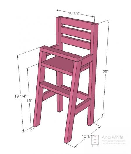 Diy Doll Highchair, Doll High Chair Diy, Cradle Woodworking Plans, Wood High Chairs, Baby Doll Furniture, Doll High Chair, Chair Woodworking Plans, Diy Dolls, Wood Crafting Tools