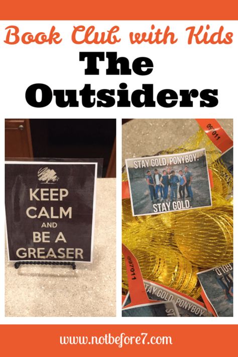 Host an Outsiders Book Club for Teens. Find all of the food, decor, and activities you need for a memorable teen book club and discussion of The Outsiders. The Outsiders Book, Fun Language Arts Activities, Outsiders Book, Teen Book Club, S E Hinton, Book Club For Kids, Literature Study, Create A Book, Hunger Games Books